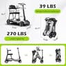 SCOOTNGO Lite 4-Wheel Folding Travel Trolley Mobility Scooter, 15-Mile Range