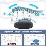 Memory Foam Lumbar Waist Pillow with Cooling Gel for Lower Back Relief