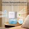 BeOkay 58oz Quiet Small Semiconductor Dehumidifier with Decorative Ambient Light