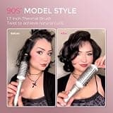 TYMO STYLUX 1.7-Inch Thermal Curling Brush Volumizer with T-Gloss Ceramic Coating