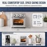 VAL CUCINA 6-in-1 Mini Air Fryer Toaster Oven with Hexagon Hybrid Heating
