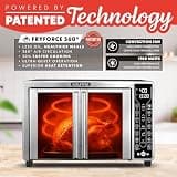 Gourmia French Door Air Fryer Toaster Oven, 6-Slice Capacity & 17 Presets