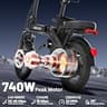 RPINT 14-Inch Mini Folding Electric Commuter Bike, 740W Motor, 48V 10Ah