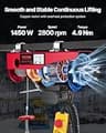 VEVOR 1760lbs Electric Wire Hoist with 14ft Control Handle