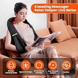 AMZPONY Cordless Neck Massager for Deep Tissue Pain Relief, 8 Nodes