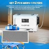 CADPXS 125-Pint High-Performance Crawl Space Dehumidifier with Drain Hose