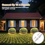 LitHome 610 LED Warm White Outdoor Christmas Net Lights, 34.5ft x 5ft