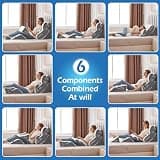 Ahpmeoa 6-Piece Orthopedic Bed Wedge Pillow Set with Gel Memory Foam Base