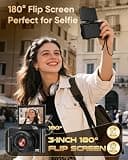 FACLAM 4K Point-and-Shoot Digital Camera with 64MP CMOS Sensor and Remote Smartphone App