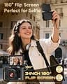 FACLAM 4K Point-and-Shoot Digital Camera with 64MP CMOS Sensor and Remote Smartphone App