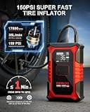 GOOLOO A3 3000A Portable Jump Starter and 150PSI Air Compressor Auto-Shutoff Tire Inflator