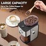 Ollygrin Electric Flat Burr Coffee Grinder with 14 Adjustable Settings