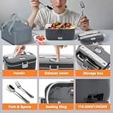DUPASU 100W Electric Lunch Box Food Warmer with 1.8L Stainless Steel Container