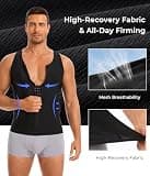 TAILONG Men's Double Layer Slimming Body Shaper Chest Compression Tank Top