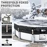 QH.HOME 550D Extra-Thick Winter Pool Cover Designed for Steel Wall Pools