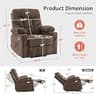 MCombo 7287 Counter-Balanced Power Lift Recliner with Extended Footrest
