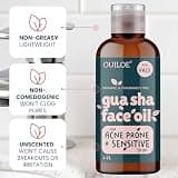 Ouiloe Non-Greasy Gua Sha Oil for Acne Prone and Sensitive Skin Types