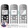 Panasonic KX-TGD833M DECT 6.0 3-Handset Cordless Phone System with Call Block