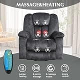 CANMOV Large Overstuffed Heavy Duty Power Lift Recliner with Heat and Massage