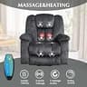 CANMOV Large Overstuffed Heavy Duty Power Lift Recliner with Heat and Massage
