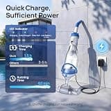 Consciot Handheld Rechargeable Pool Vacuum with Transparent Head and 500-Mesh Filter