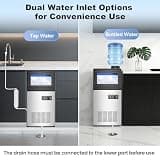 FoMup Undercounter Sonic Nugget Ice Machine with 80 lbs Daily Capacity