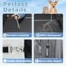 MYJAQI PU Leather Waterproof Dog Car Seat Extender with Breathable Mesh Window