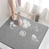 HITSLAM 24x24-Inch Square Soft PVC Loofah Shower Floor Mat with Drain Holes