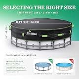 UIRWAY 500D Heavy-Duty Hybrid Round Pool Cover with Triple Windproof System