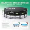UIRWAY 500D Heavy-Duty Hybrid Round Pool Cover with Triple Windproof System
