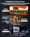 ZCGIOBN 2300 ANSI Smart Home Theater Projector with Android TV, AI Lighting & NFC