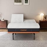 ESHINE Split-Top Queen Adjustable Bed Frame and Custom 12-Inch Gel Memory Foam Mattress