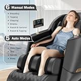 Culanta U1-Black 53-Inch SL-Track Full Body Zero Gravity Massage Chair