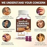 SustainWell Sugar-Free Vegan Tanning Gummies with Organic Carotenoids, Blueberry