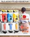 VEVOR 45L Triple-Tank Commercial Slushy Machine with Digital Temp Controls
