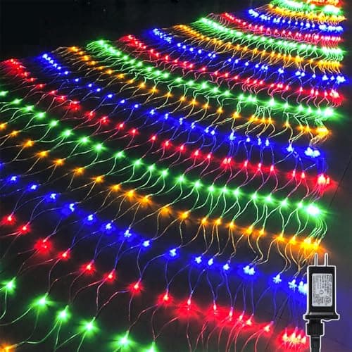 Waterglide 360 LED Outdoor Mesh String Net Lights, Extra-Long 17ft Lead