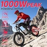 VEXXOR 20-Inch All-Terrain Fat Tire Electric Bike, 1000W Peak, 48V 15Ah