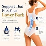 Fledano Ergonomic Memory Foam Lumbar Support Pillow with Cooling Cover