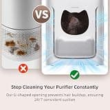 uahpet Slim H13 True HEPA Pet Air Purifier with Washable Cotton Filter