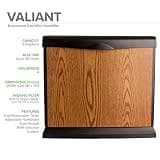 AIRCARE Valiant Digital Console-Style Evaporative Humidifier in Honey Oak Finish