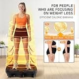 GLYLF 450 lbs Vibration Plate Exercise Machine with Magnetic Foot Massage