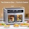 HotKing Dual-Zone French Door Air Fryer Toaster Oven Combo, 28-Quart Capacity