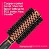 Conair Quick Dry Copper Collection Round Hair Brush for Blow Drying, Medium