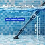 PoolMr Handheld Pool Vacuum with 90-Minute Runtime and Dual Interchangeable Brush Heads