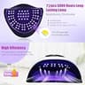 Wisdompark 320W UV LED Nail Lamp with 72 Beads and 4 Timers for Fast Curing