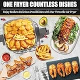 FineMade 12-in-1 Precision Glass Air Fryer with Programmable Temp Controls