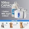 Veken Award-Winning Stainless Steel Cat Water Fountain, Large 3.2L Capacity