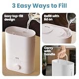 Everlasting Comfort Upgraded 6L Top-Fill Ultrasonic Humidifier with Essential Oil Tray
