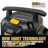 DEWALT STEALTHSONIC 5-Gallon Stainless Steel Wet/Dry Shop Vac, 4 Peak HP