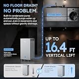 DECIUU 100-Pint Energy Star Dehumidifier with 16.4ft Vertical Pump Drainage